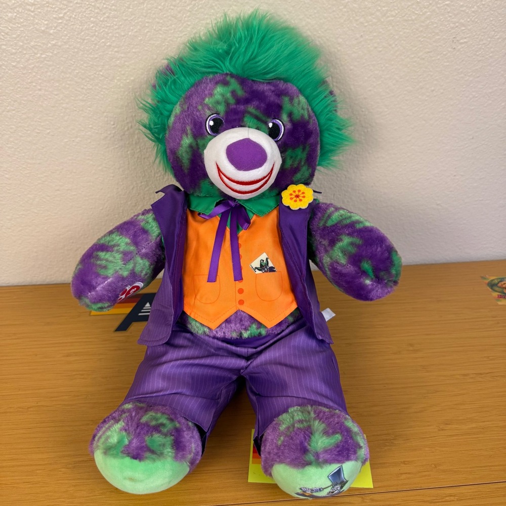 Build-A-Bear The Joker Plush Kids OS Purple Green DC Comics BAB Batman